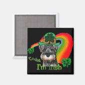 St. Patricks Day Mini Schnauzer Magnet (Vorderseite/Rückseite)