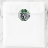 St. Patrick's Day Miniatur Poodle Runder Aufkleber (Tasche)