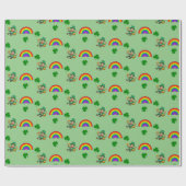 St. Patrick's Day mit einem glücklichen Regenbogen Geschenkpapier (Flach)