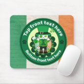 St. Patrick's Day mit einer glücklichen, Mit Augen Mousepad (Mit Mouse)