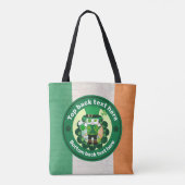 St. Patrick's Day mit einer glücklichen, Mit Augen Tasche (Rückseite)