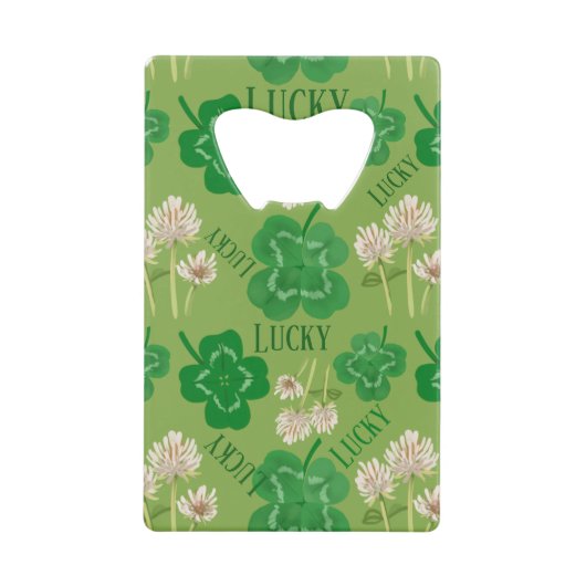 St Patrick's Day mit grünem Clover Flaschenöffner (Vorderseite)