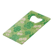 St Patrick's Day mit grünem Clover Flaschenöffner (Vorderseite Schrägansicht)