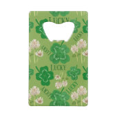 St Patrick's Day mit grünem Clover Flaschenöffner (Rückseite)
