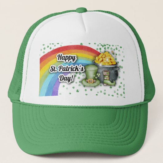 St Patrick's Day mit grüner Farbe Truckerkappe (Vorderseite)