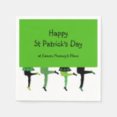St Patrick's Day mit Irish Stepdancers' Legs Serviette (Vorderseite)