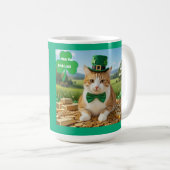 St. Patrick's Day mit Katzenhumor Kaffeetasse (VorderseiteRechts)