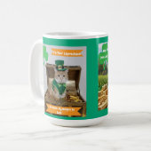 St. Patrick's Day mit Katzenhumor Kaffeetasse (Vorderseite Links)