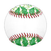 St. Patrick's Day mit Kleeblatt und grünen Lippen Baseball (Vorderseite)