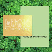 St. Patrick's Day mit Kleeblättern Urlaub Folienkarte