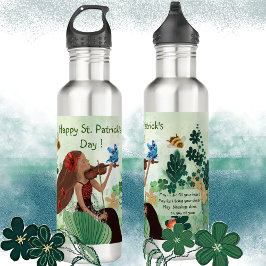 St. Patrick's Day mit Musik Edelstahlflasche