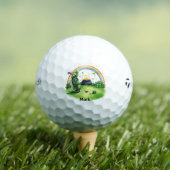 . St. Patrick's Day mit Regenbogen Golfball (Insitu T-Shirt)