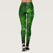 St Patrick's Day Modern Green Kleeblatts Muster Leggings (Rückseite)