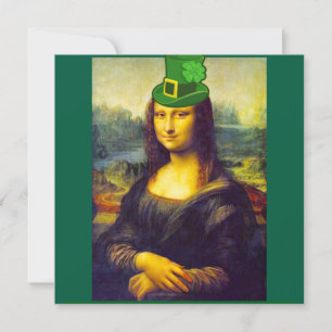 St Patrick's Day Mona Lisa Einladung