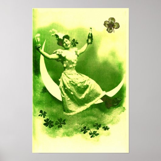 ST. PATRICK'S DAY MOND-DAME MIT KLEE POSTER (Vorne)