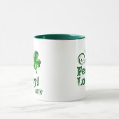 St. Patrick's Day Monogram I Feel Lucky, Shamrock Tasse (Zentrum)