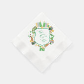 St. Patrick's Day Monogram Wappen Paper Napkin Serviette (Ecke)