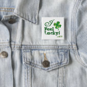St. Patrick's Day Monogramm Ich habe Glück, Kleebl Button (Beispiel)