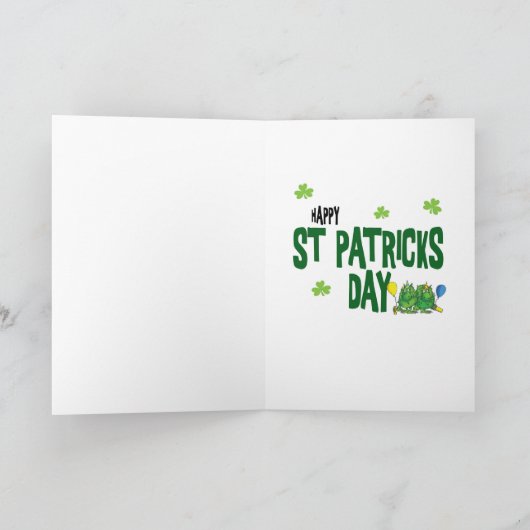 St Patrick's Day Monster Karte (Innenseite)