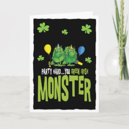St Patrick's Day Monster Karte