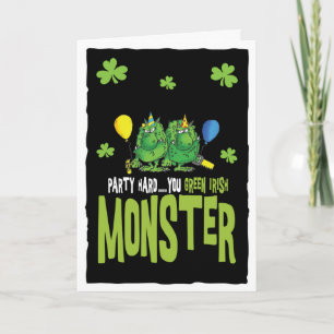 St Patrick's Day Monster Karte