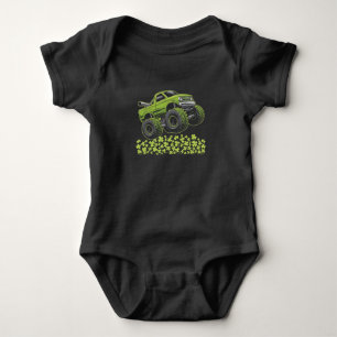 St. Patricks Day Monster Truck Glücksklee Baby Strampler