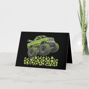 St Patricks Day Monster Truck Glücksklee Dankeskarte