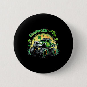 St Patricks Day Monster Truck Jungen Kleinkind Sha Button