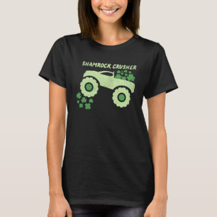 St. Patricks Day Monster Truck Kleeblatt Crusher T-Shirt