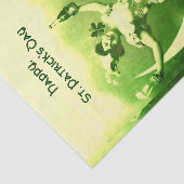 ST. PATRICK'S DAY MOON LADY, IRISH BIER, KLEEBLATT SEIDENPAPIER (Ausschnitt)