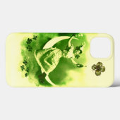 ST. PATRICK'S DAY MOON LADY MIT KLEEBLÄTTERN Case-Mate iPhone HÜLLE (Rückseite (Horizontal))
