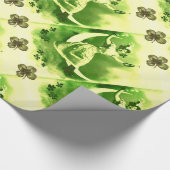 ST. PATRICK'S DAY MOON LADY MIT KLEEBLÄTTERN GESCHENKPAPIER (Ecke)