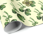 ST. PATRICK'S DAY MOON LADY MIT KLEEBLÄTTERN GESCHENKPAPIER (Rolleneckpunkt)