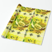 ST. PATRICK'S DAY MOON LADY MIT KLEEBLÄTTERN GESCHENKPAPIER (Ungerollt)