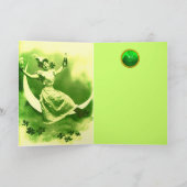 ST. PATRICK'S DAY MOON LADY MIT KLEEBLÄTTERN KARTE (Innenseite)