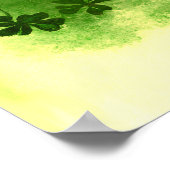 ST. PATRICK'S DAY MOON LADY MIT KLEEBLÄTTERN POSTER (Ecke)