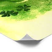 ST. PATRICK'S DAY MOON LADY MIT KLEEBLÄTTERN POSTER (Ecke)