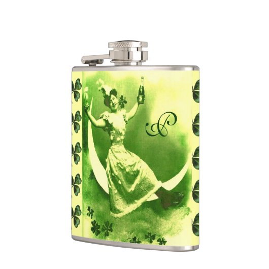 ST PATRICK'S DAY MOON LADY MIT KLEEBLATTS Monogram Flachmann (Links)