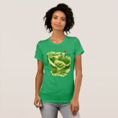 ST PATRICK'S DAY MOON LADY MIT KLEEBLATTS MONOGRAM T-Shirt (Vorne ganz)