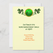 ST.PATRICK'S DAY MOON LADY with KLEEBLATTS MONOGRA Einladung (Rückseite)