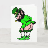 St Patrick's Day Mooning Leprechaun Karte (Vorderseite)