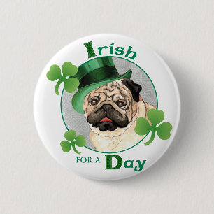 St. Patrick's Day Mops Button