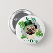 St. Patrick's Day Mops Button (Vorne & Hinten)