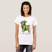 St. Patrick's Day Mops T-Shirt (Vorne ganz)