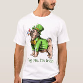 St. Patrick's Day Mops T-Shirt (Vorderseite)