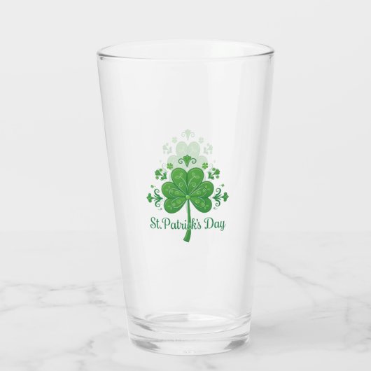 St. Patrick's Day Motif Glas (Rückseite)