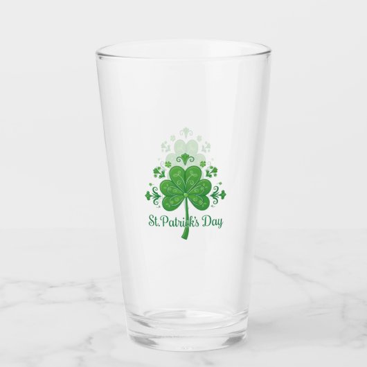 St. Patrick's Day Motif Glas (Vorderseite)