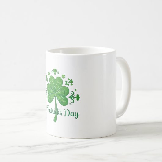 St. Patrick's Day Motif Kaffeetasse (VorderseiteRechts)