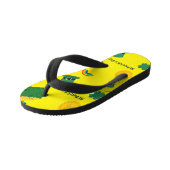 St Patrick's Day Muster auf gelb Kinderbadesandalen (Schrägansicht)