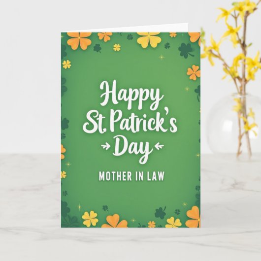 St. Patrick's Day Mutter Karte (Gelbe Blume)